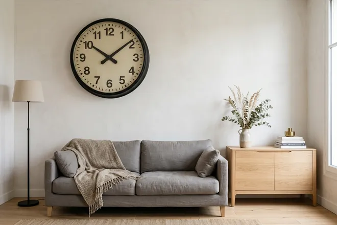 Une horloge dans un intérieur de style salon
